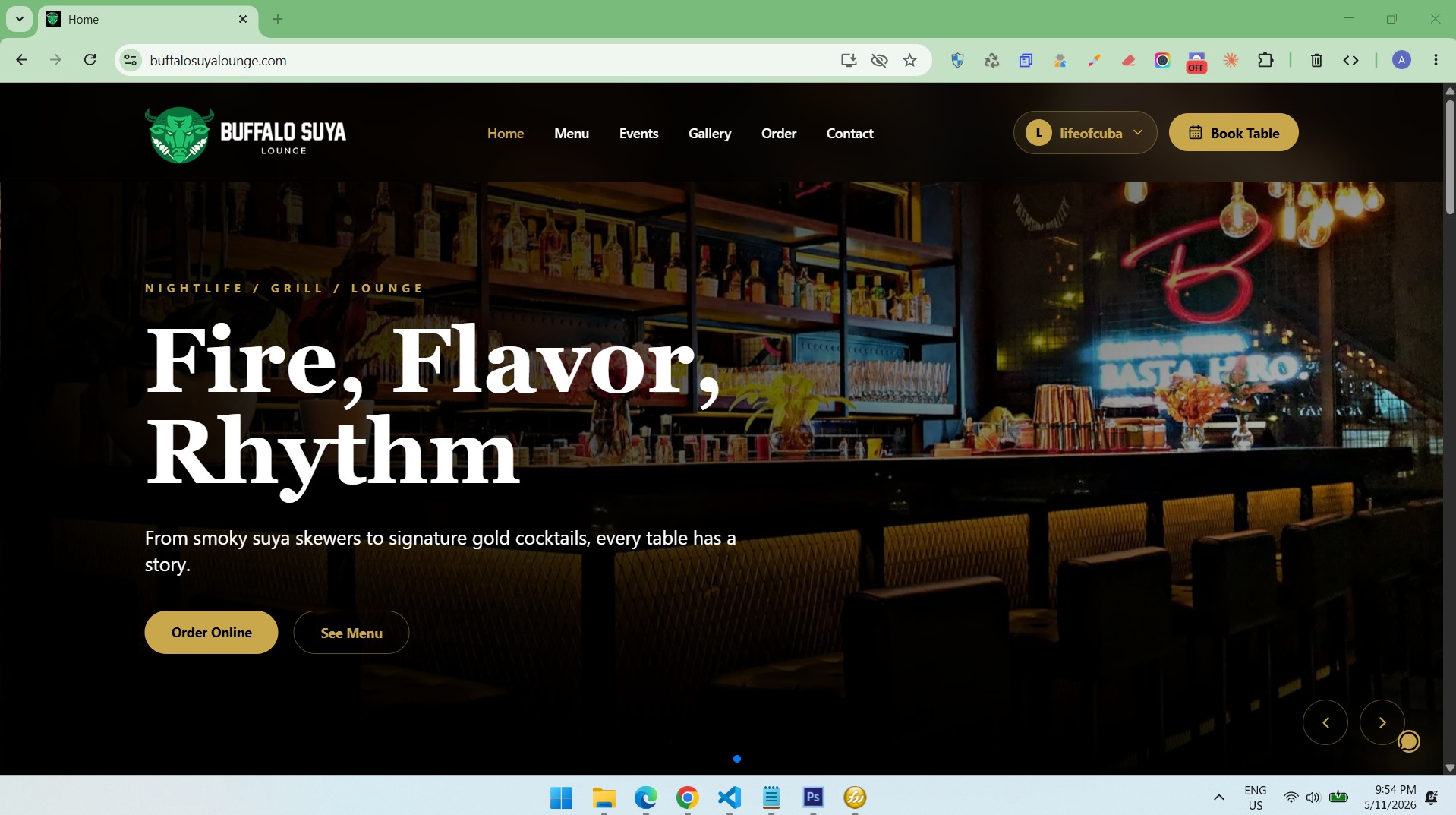 Premium CMS-powered lounge website.